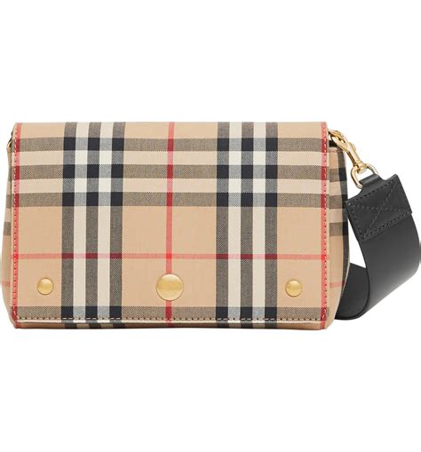 burberry check note crossbody